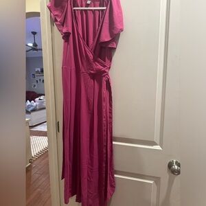 Elegant Pink Wrap romper